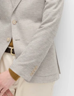 Tailored Fit Cotton Blend Textured Stretch Blazer