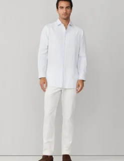 Tailored Fit Cotton Rich Striped Shirt