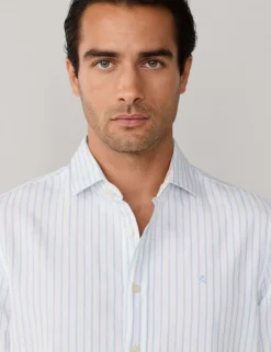 Tailored Fit Cotton Rich Striped Shirt