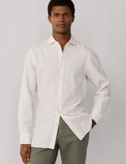 Tailored Fit Cotton Rich Striped Shirt
