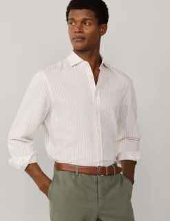 Tailored Fit Cotton Rich Striped Shirt