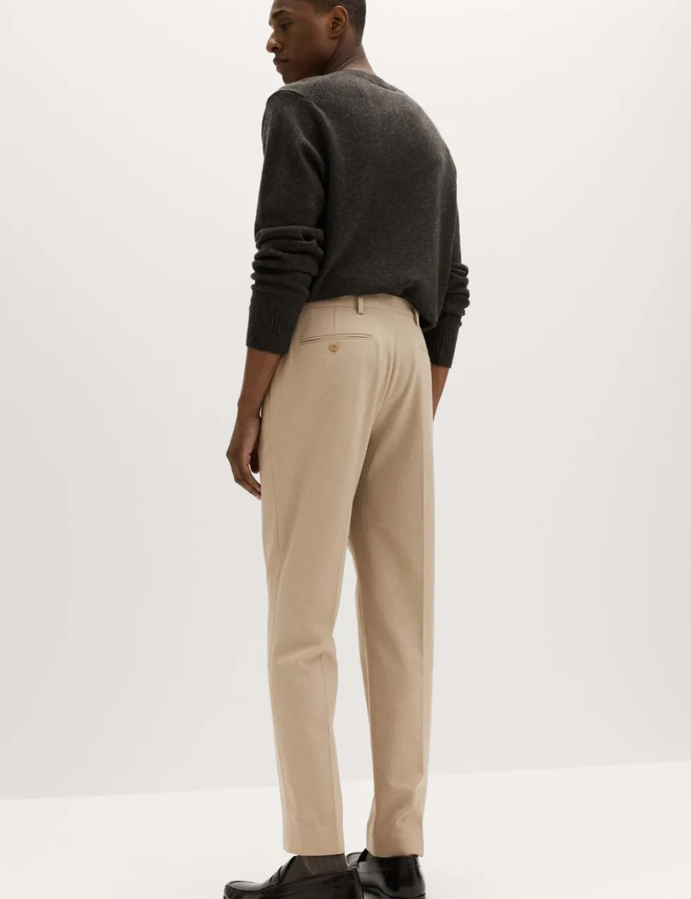 Tailored Fit Flat Front Puppytooth Trousers