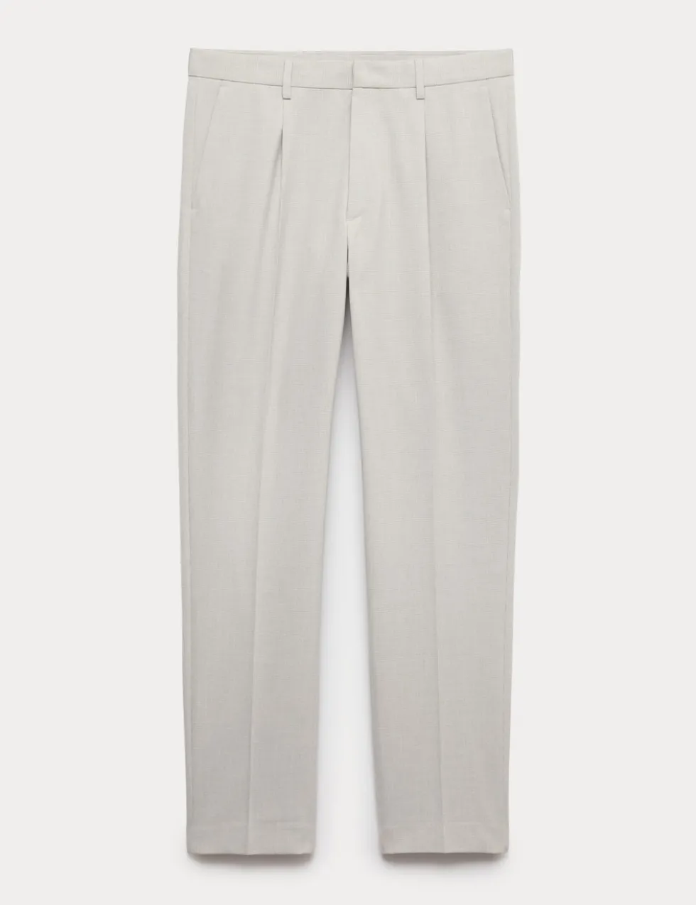 Tailored Fit Flat Front Puppytooth Trousers