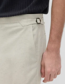 Tailored Fit Herringbone Trousers