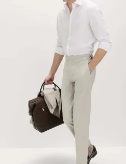 Tailored Fit Herringbone Trousers