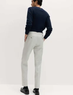 Tailored Fit Herringbone Trousers