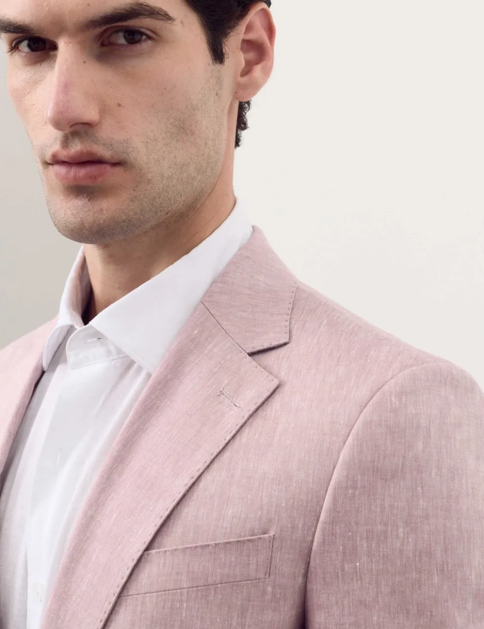 Tailored Fit Italian Performance Linen Blend Suit Jacket