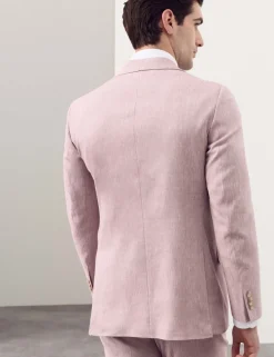 Tailored Fit Italian Performance Linen Blend Suit Jacket