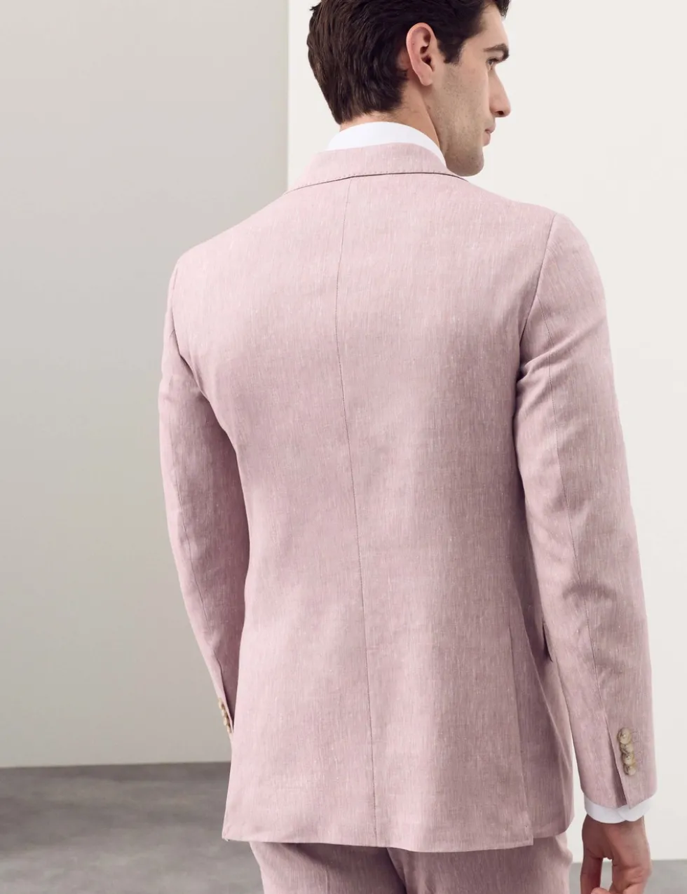 Tailored Fit Italian Performance Linen Blend Suit Jacket