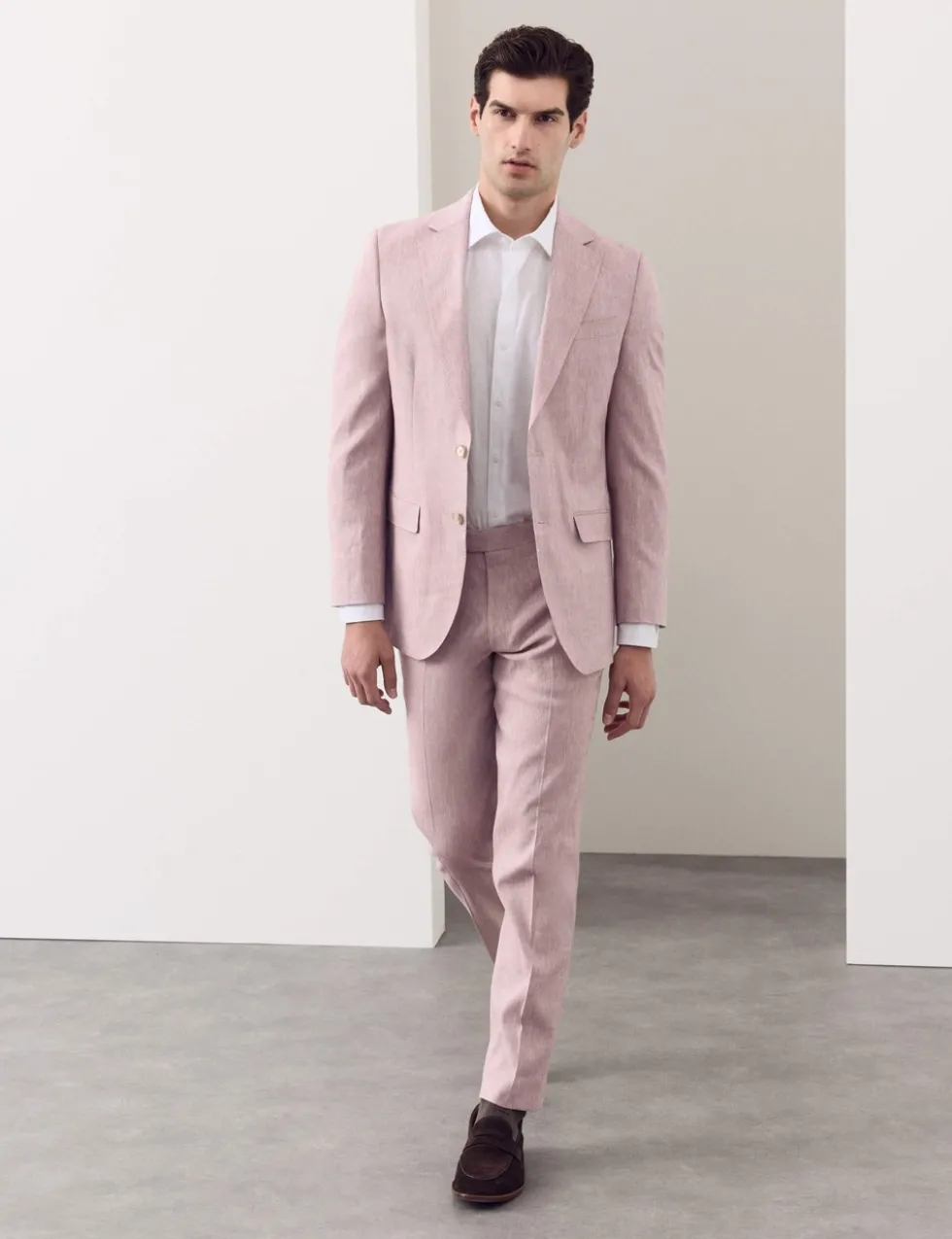 Tailored Fit Italian Performance Linen Blend Suit Jacket