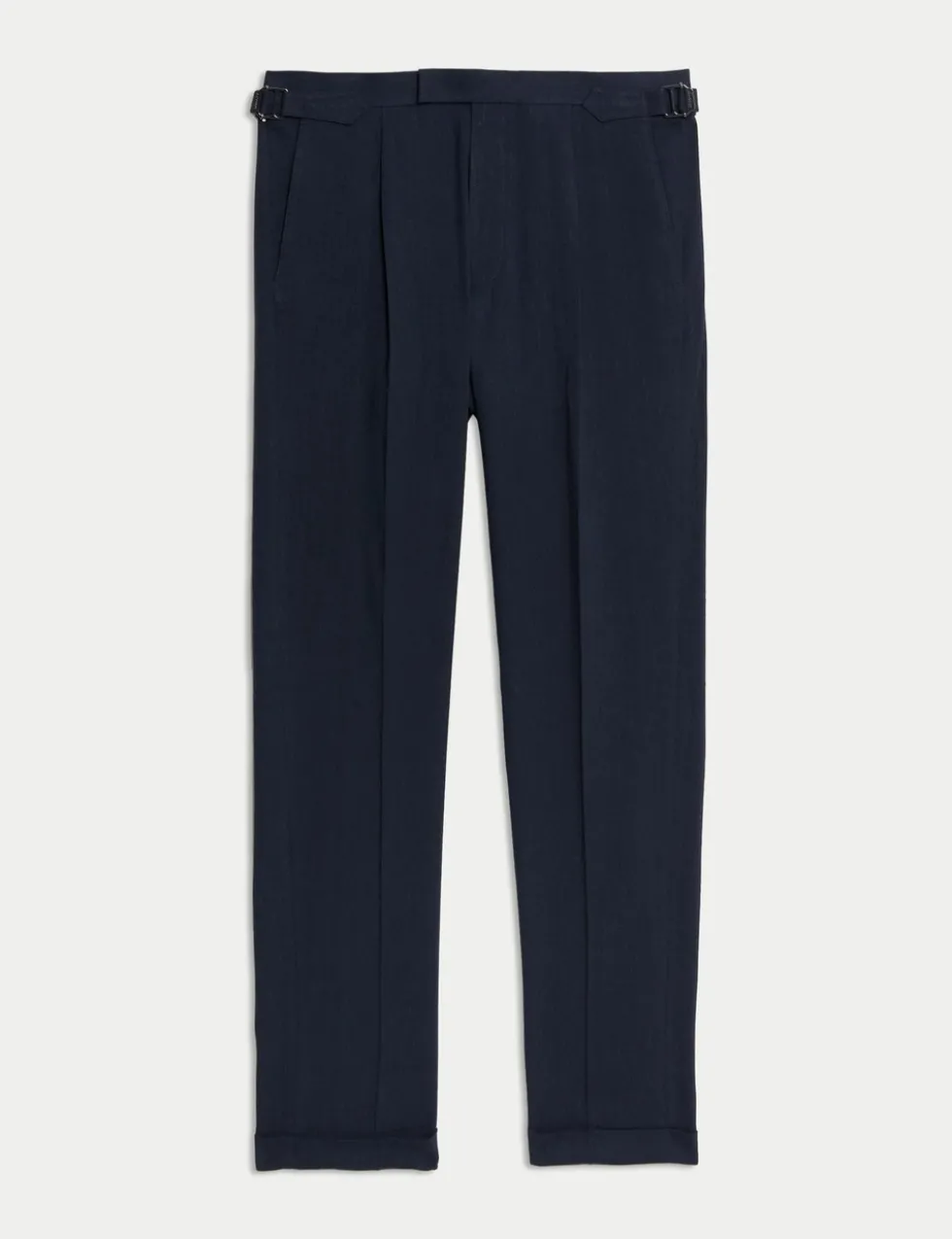 Tailored Fit Italian Performance Linen Blend Suit Trousers