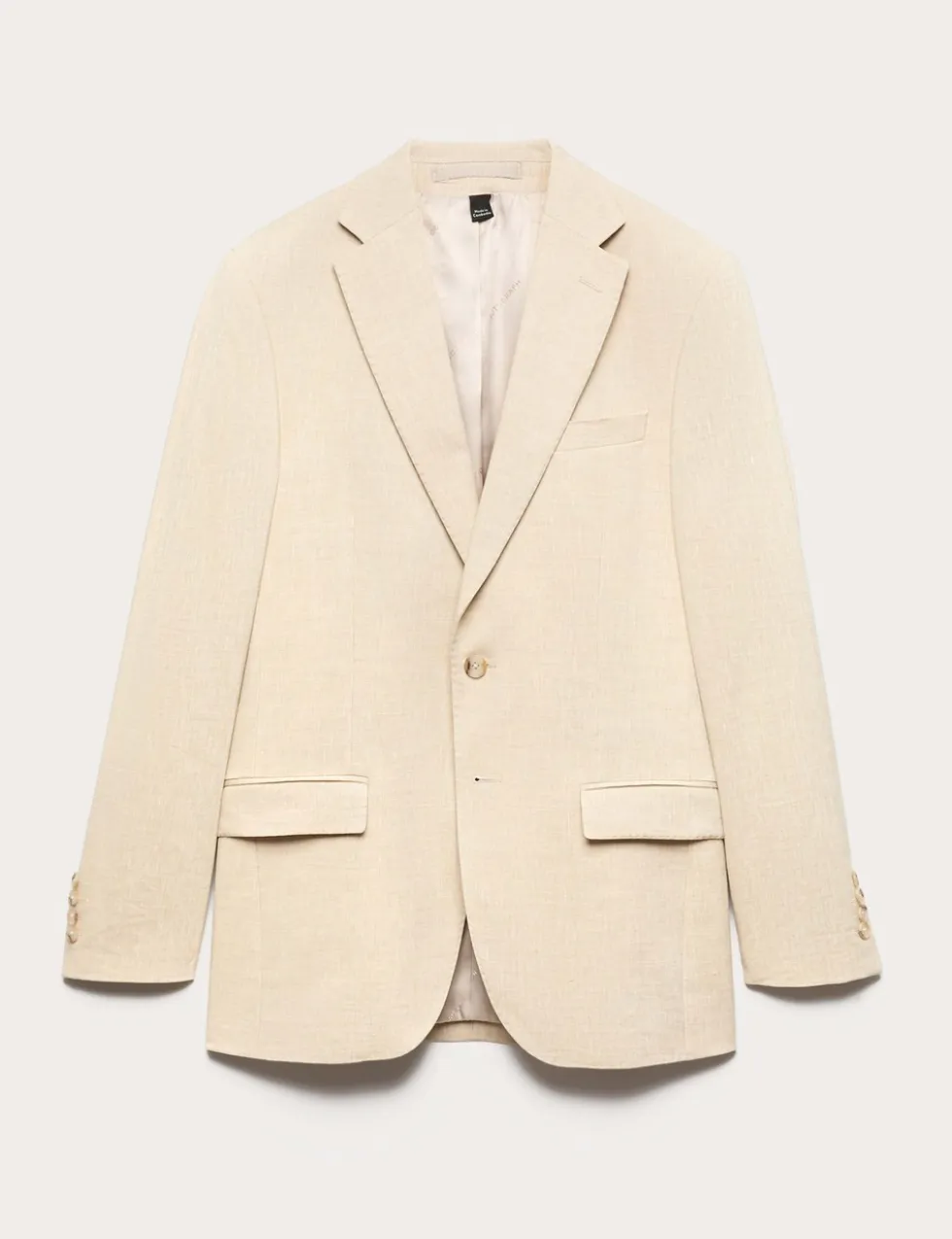 Tailored Fit Italian Performance Linen Blend Suit Jacket