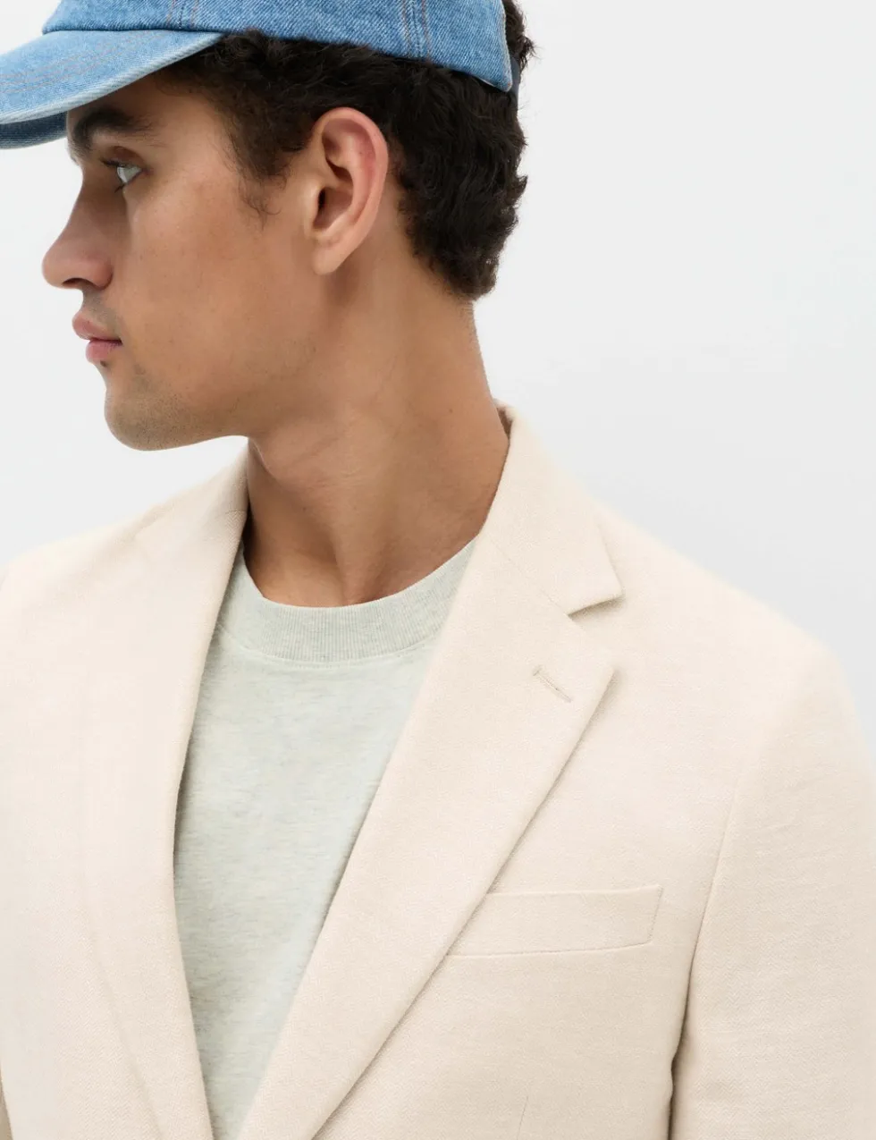 Tailored Fit Italian Performance Linen Blend Suit Jacket