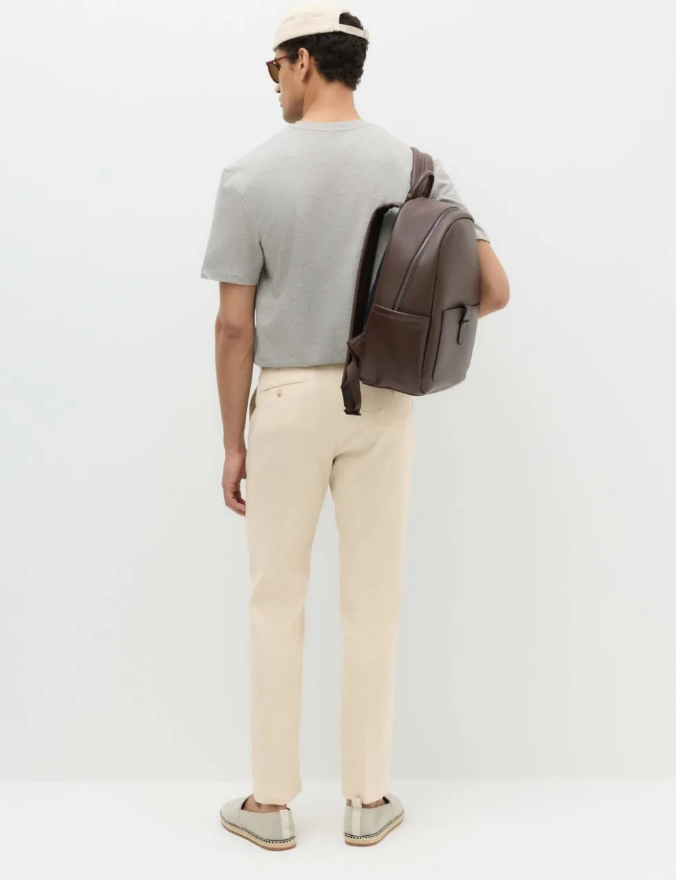 Tailored Fit Italian Performance Linen Blend Suit Trousers