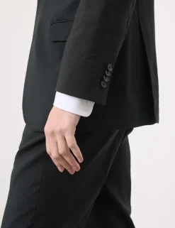 Tailored Fit Italian Performance Linen Blend Suit Jacket