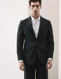 Tailored Fit Italian Performance Linen Blend Suit Jacket