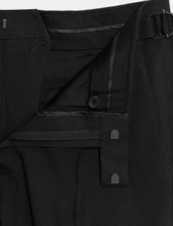 Tailored Fit Italian Performance Linen Blend Suit Trousers
