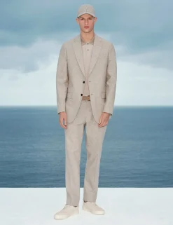 Tailored Fit Italian Performance Linen Blend Suit Jacket