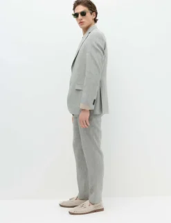 Tailored Fit Italian Performance Linen Blend Suit Jacket