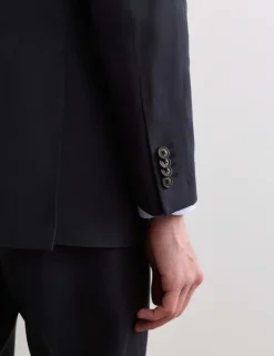 Tailored Fit Italian Silk & Linen Suit Jacket