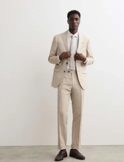 Tailored Fit Italian Silk & Linen Suit Jacket