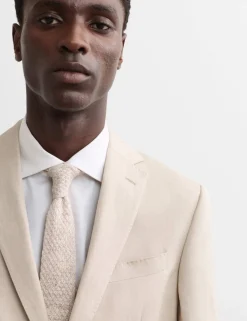 Tailored Fit Italian Silk & Linen Suit Jacket