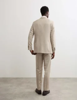 Tailored Fit Italian Silk & Linen Suit Jacket