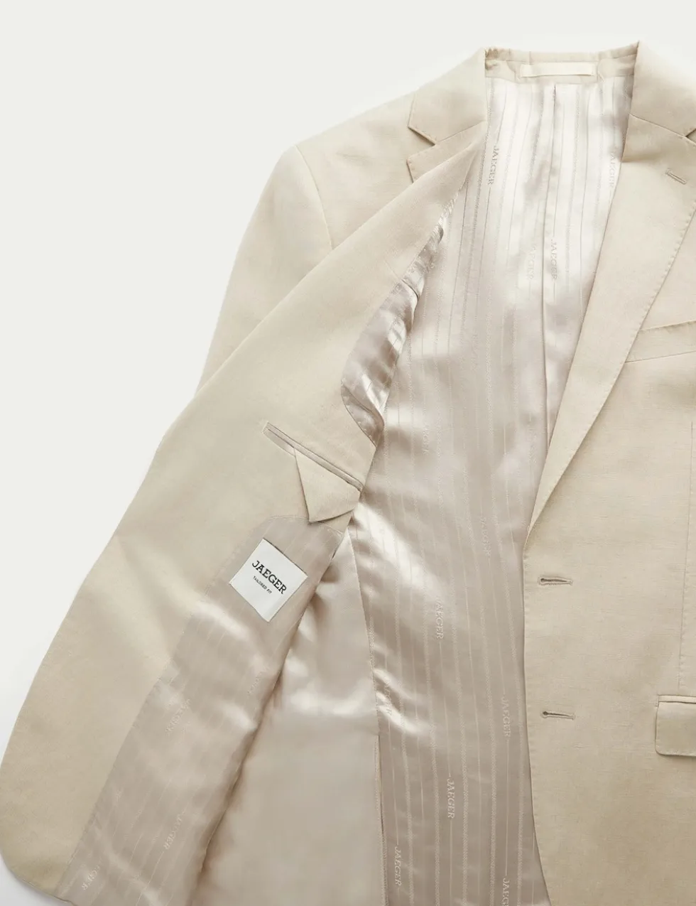 Tailored Fit Italian Silk & Linen Suit Jacket
