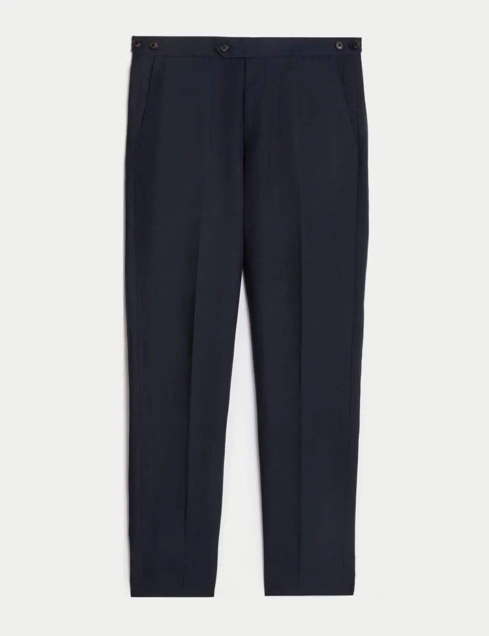 Tailored Fit Italian Silk & Linen Suit Trousers