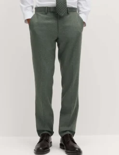 Tailored Fit Italian Wool Rich Suit Trousers