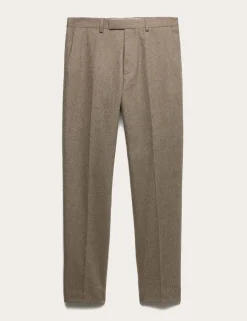 Tailored Fit Italian Wool Rich Suit Trousers