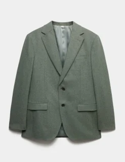 Tailored Fit Italian Wool Rich Tweed Suit Jacket