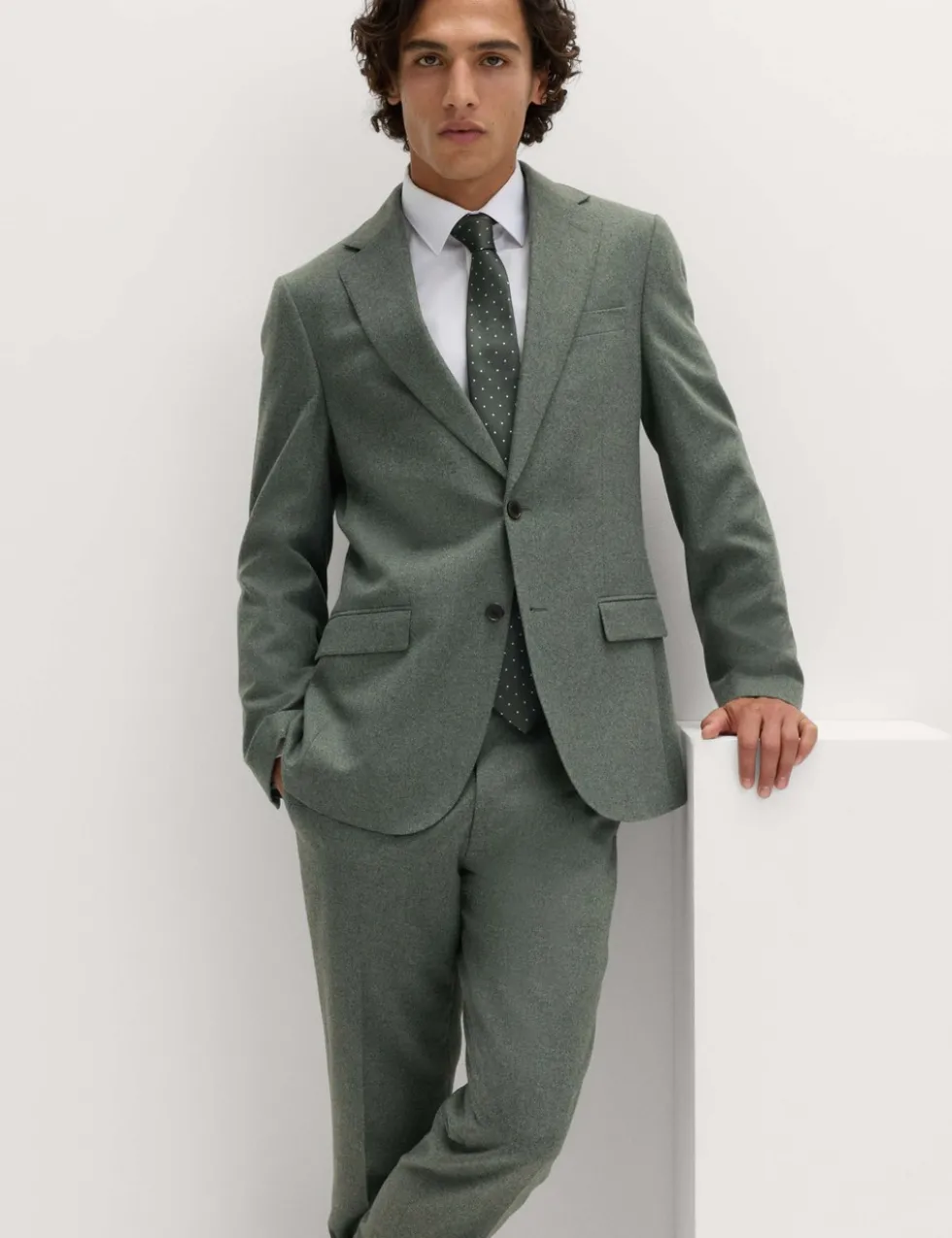 Tailored Fit Italian Wool Rich Tweed Suit Jacket