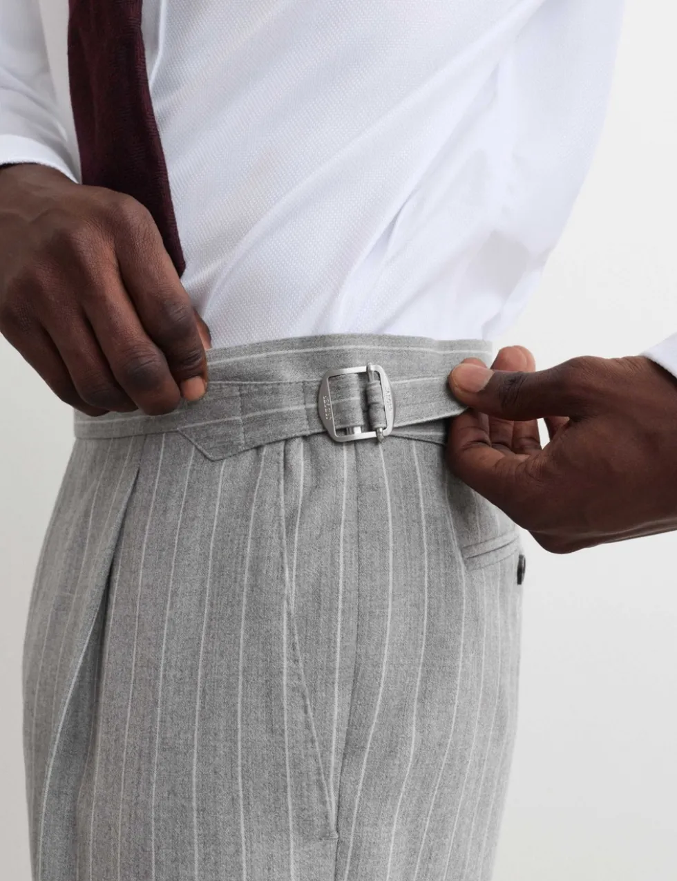 Tailored Fit Italian Wool Suit Trouser with Cashmere