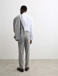 Tailored Fit Italian Wool Suit Trouser with Cashmere
