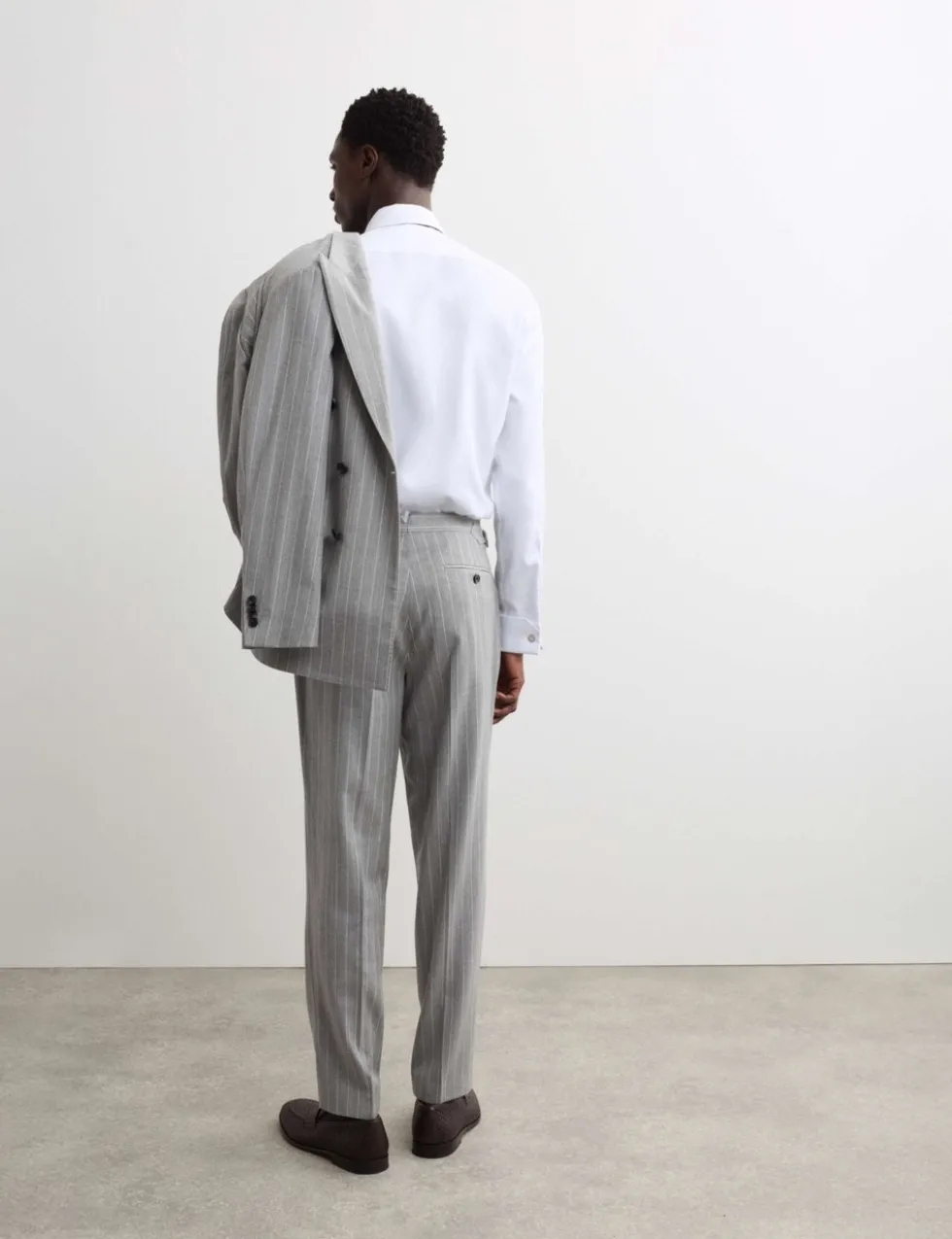 Tailored Fit Italian Wool Suit Trouser with Cashmere