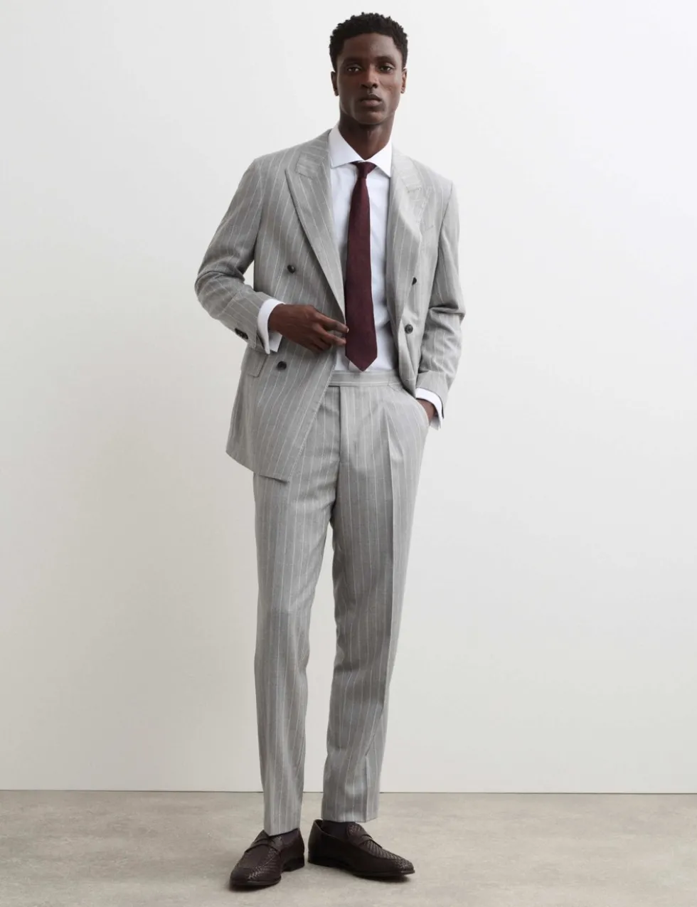 Tailored Fit Italian Wool Suit Trouser with Cashmere