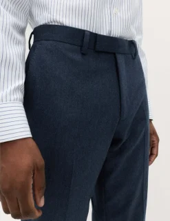 Tailored Fit Italian Wool Rich Suit Trousers