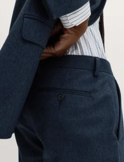 Tailored Fit Italian Wool Rich Suit Trousers
