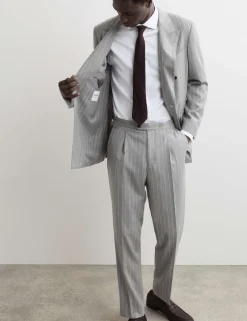 Tailored Fit Italian Wool Suit Jacket with Cashmere