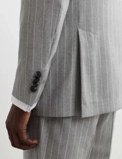 Tailored Fit Italian Wool Suit Jacket with Cashmere