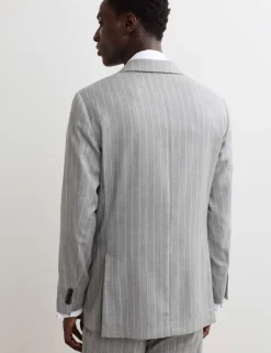 Tailored Fit Italian Wool Suit Jacket with Cashmere