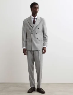 Tailored Fit Italian Wool Suit Jacket with Cashmere