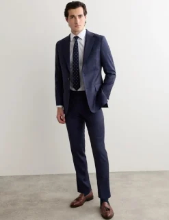 Tailored Fit Italian Wool Sharkskin Jacket
