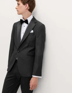 Tailored Fit Jacquard Tuxedo Jacket