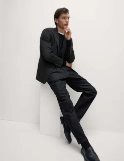 Tailored Fit Jersey Textured Blazer