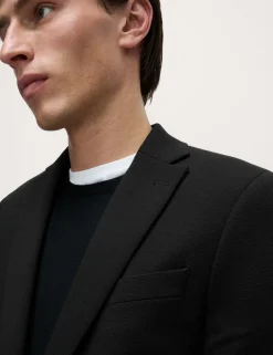 Tailored Fit Jersey Textured Blazer