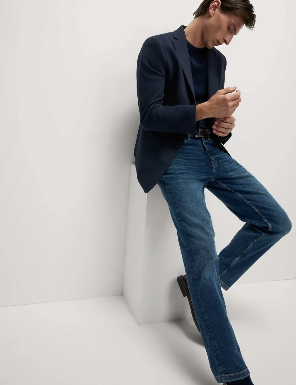 Tailored Fit Jersey Textured Blazer