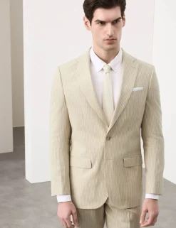 Tailored Fit Linen Rich Jacket