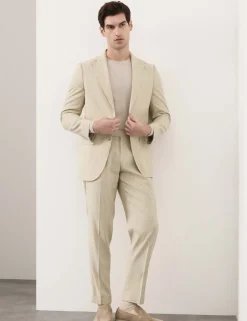 Tailored Fit Linen Rich Jacket